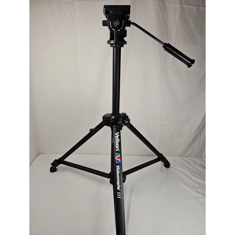 Velbon Camera Tripod PH-368 Pan Head w/ Quick Release Plate & Carry Case